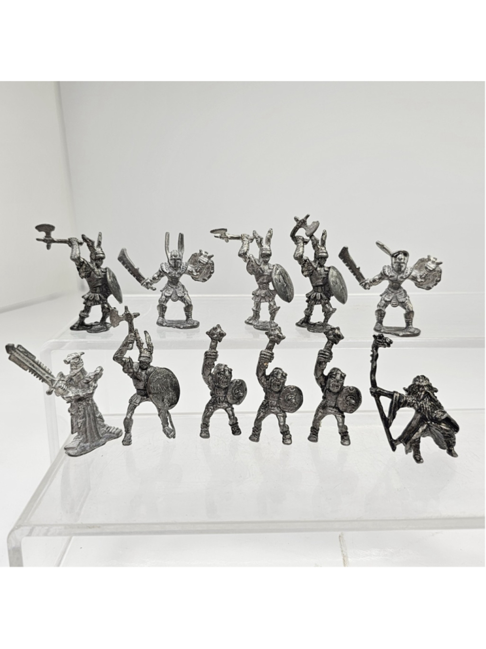 Vintage Fantasy Miniatures Lot 11 Rabbit Warriors Orcs Wizard RPG Figures